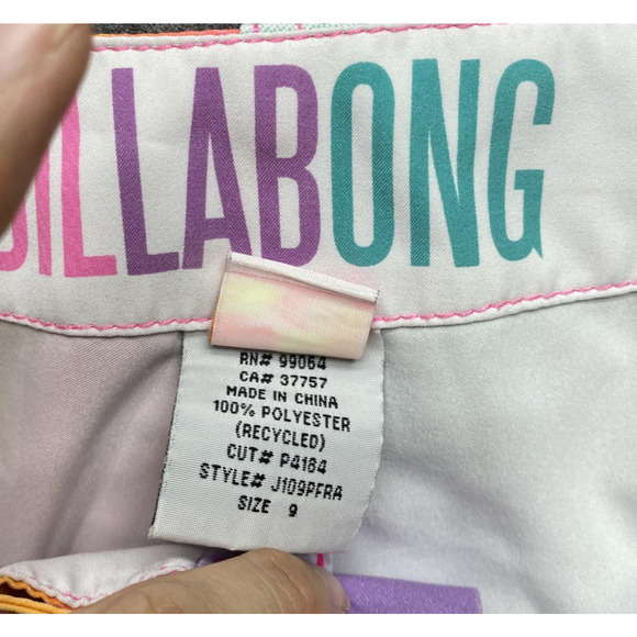 Billabong Shorts Womens Size 9 Multicolor Boardshorts Swim Surf Rainbow Ombre - Picture 9 of 16